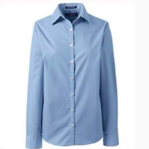 Lands' End Blue Dress Shirt Classic Style